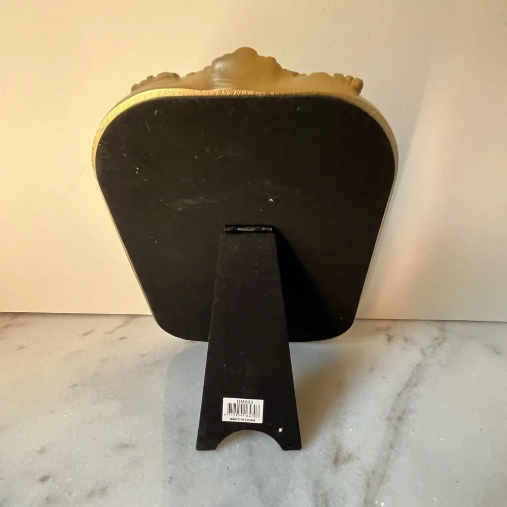 ORNATE Gold Easel Back Table Top Easel Mirror 9”x6.5”